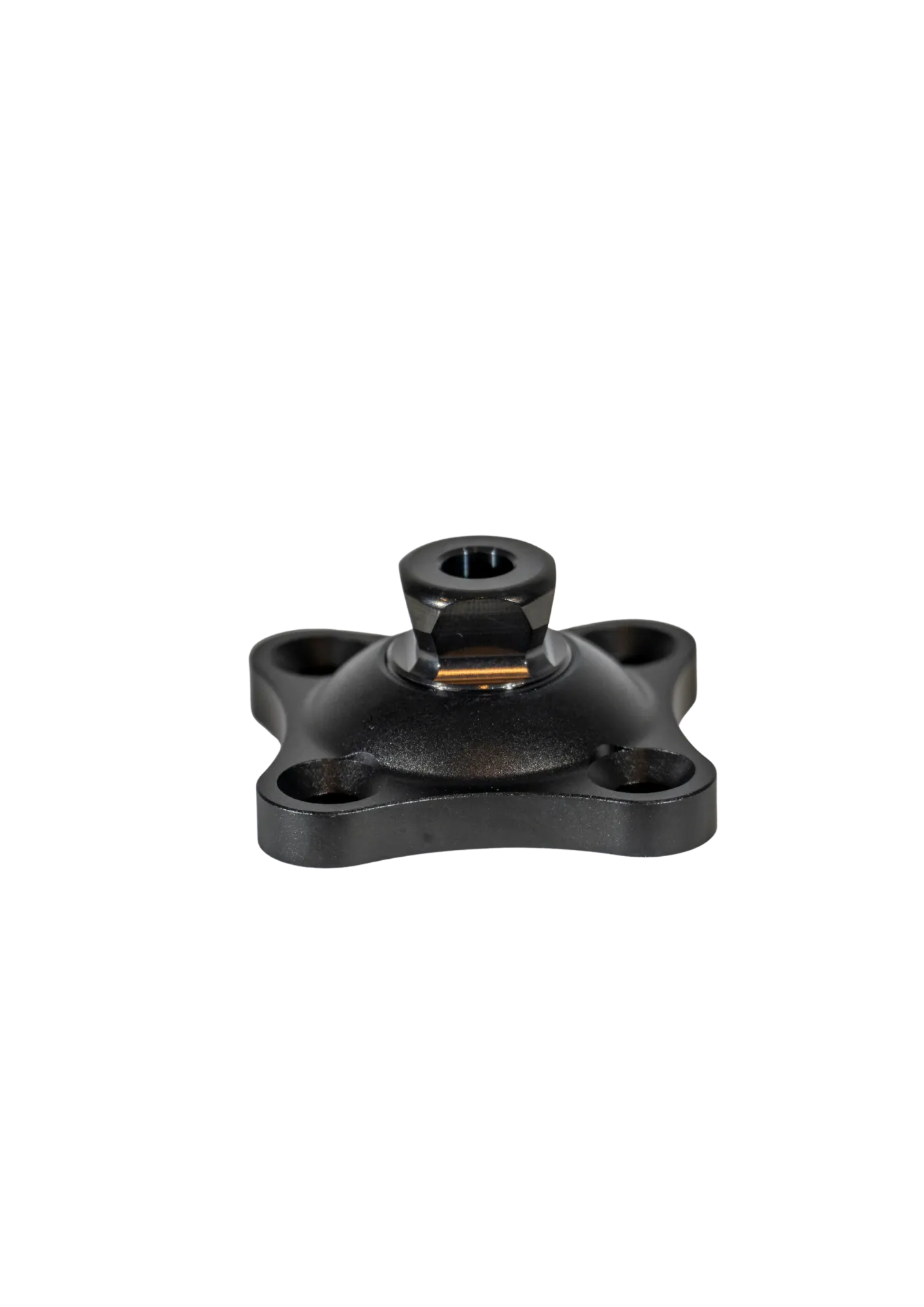 [1217A] 4 Hole Connector, Pyramid, Al, Black