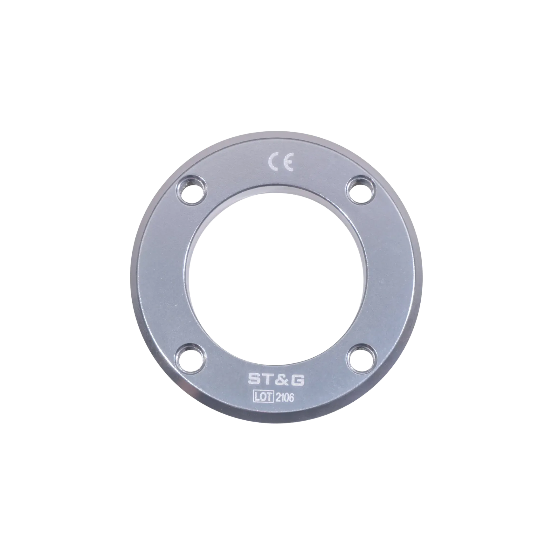 [1224T] 4 Hole Threaded Base Plated with Center Hole, Ti