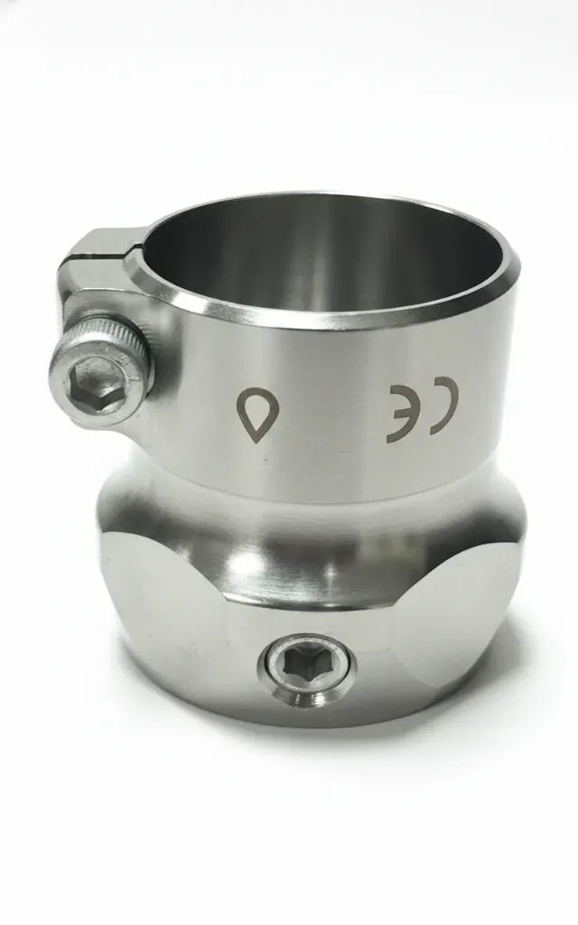 Tube Clamp 30mm, Ti, Short, 38mm Height