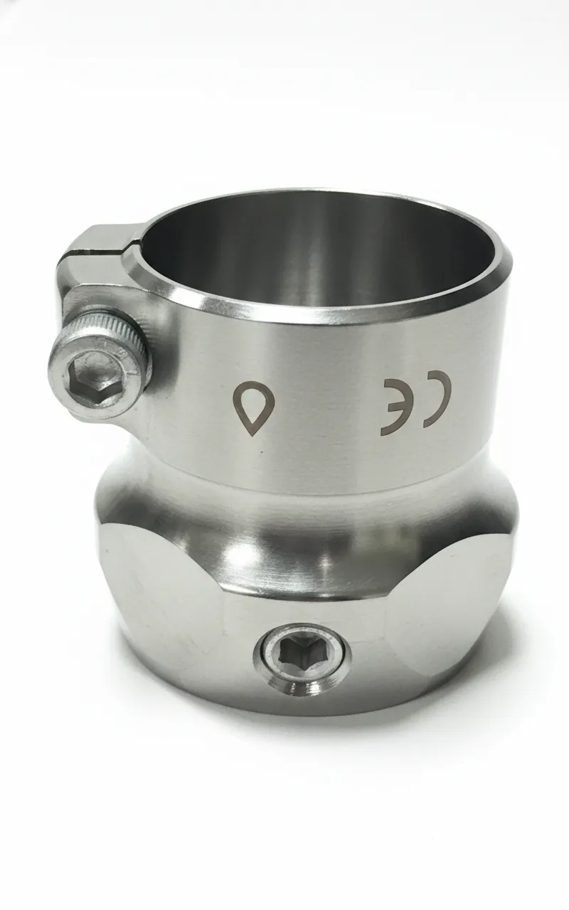 Tube Clamp 30mm, Ti, Short, 38mm Height